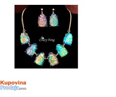 18K žuto zlato ogrlica / privjesak/naušnice 18K žuto zlato ogrlica / privjesak/naušnice