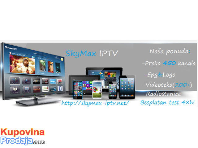 SkyMax IPTV-Preko 500Kanala(EX-YU,strani,filmski) - 1/1