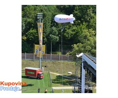 Cepelini, velike lopte, reklama sa svetlom iznad grada, sve sa lagera, gigantski baloni, štampa - Fotografija 3/8