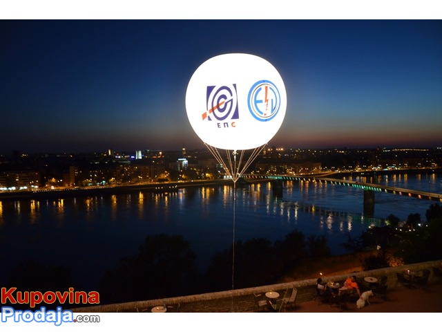 Cepelini, velike lopte, reklama sa svetlom iznad grada, sve sa lagera, gigantski baloni, štampa - 5/8