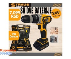 Straus Austria Aku bušilica 24V + 150 delova