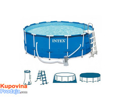 INTEX Bazen METAL FRAME 457 x 122 cm - Fotografija 2/10