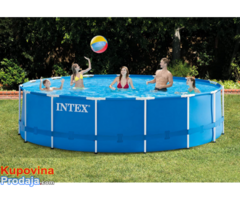 INTEX Bazen METAL FRAME 457 x 122 cm - Fotografija 9/10