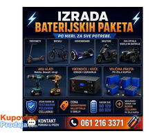Izrada i reparacija baterija za Trotinete Skutere Bicikle Aku alate itd.